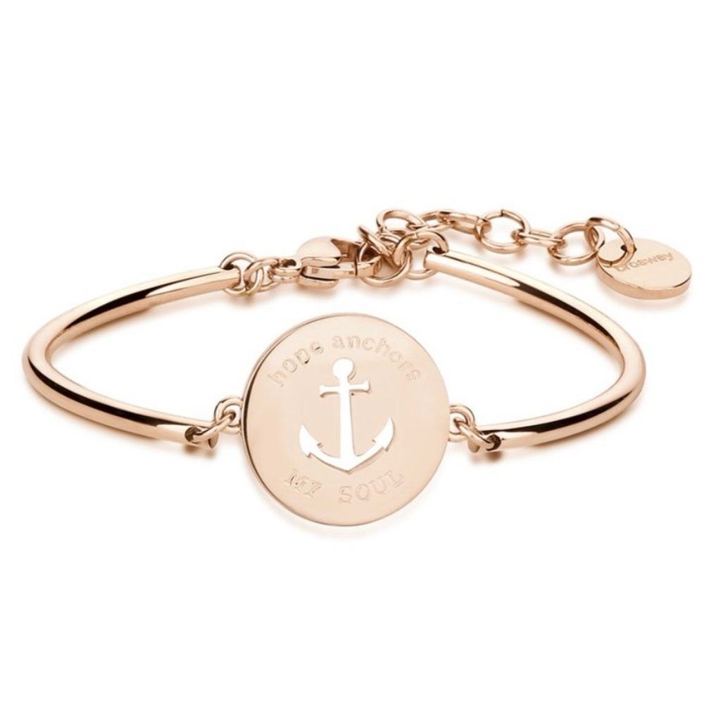 Gold Hope Anchors the Soul engraved  Bracelet Brosway